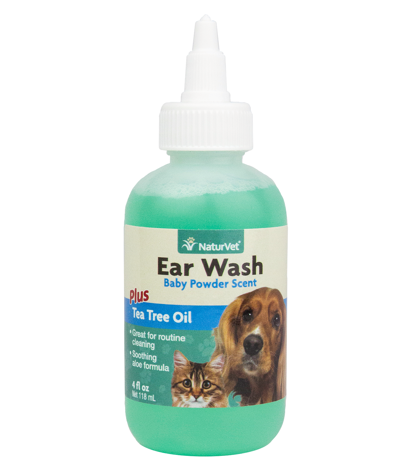 NaturVet Ear Wash Liquid Plus Tea Tree Oil - Image 2
