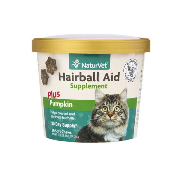NATURVET®Hairball Aid Plus Pumpkin CAT SOFT CHEW