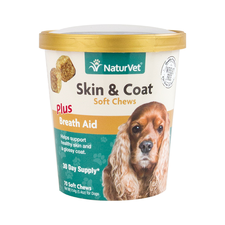 NATURVET®Skin & Coat Soft Chews Plus Breath Aid