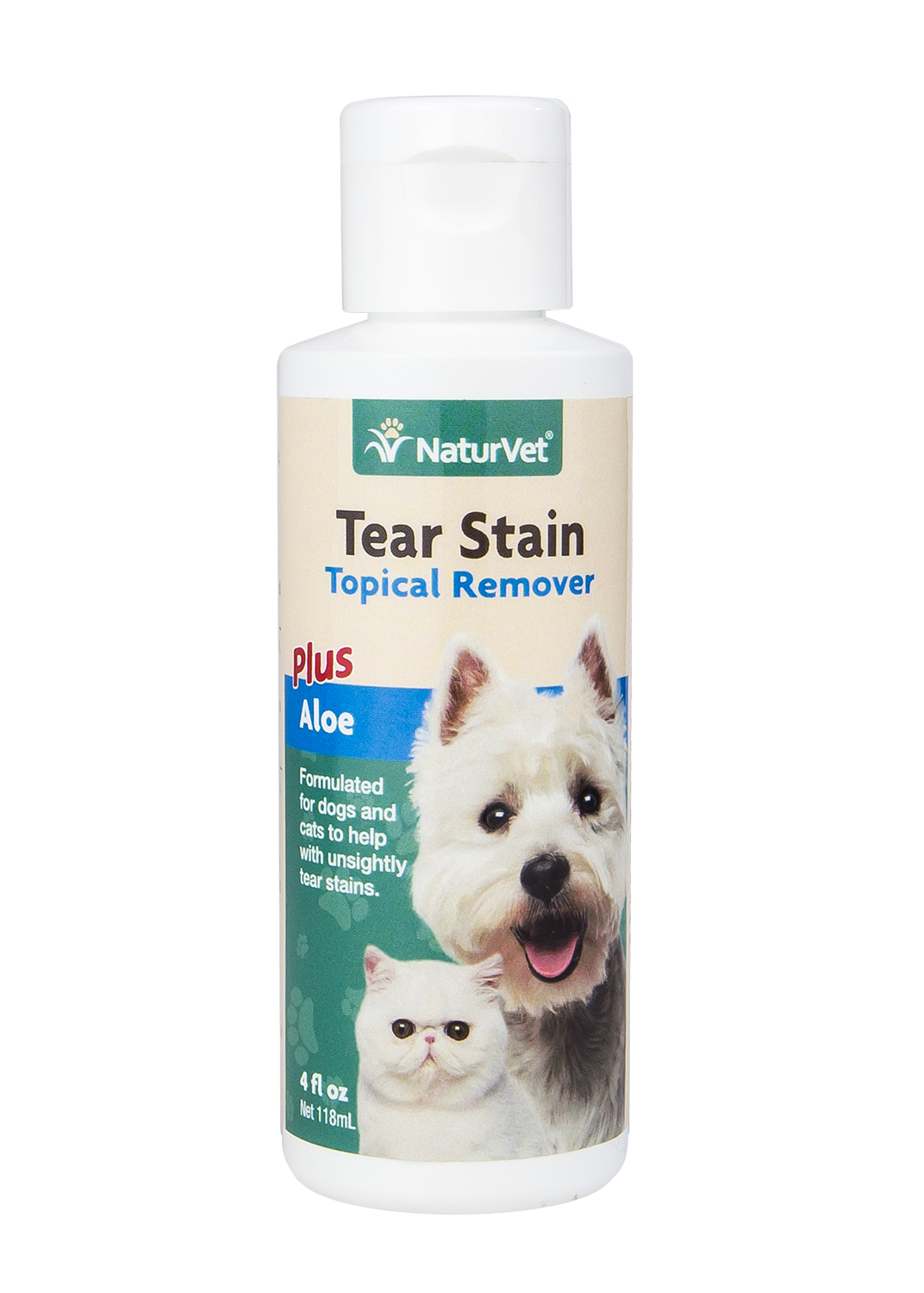 NaturVet Tear Stain Topical Remover Plus Aloe - Image 2