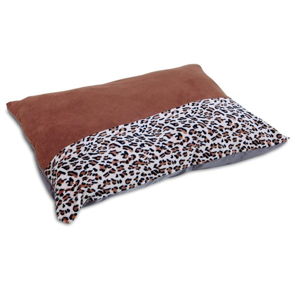 Aspen Pet® 36 X 45 Animal Print Knife Edge Pillow Bed, Brown