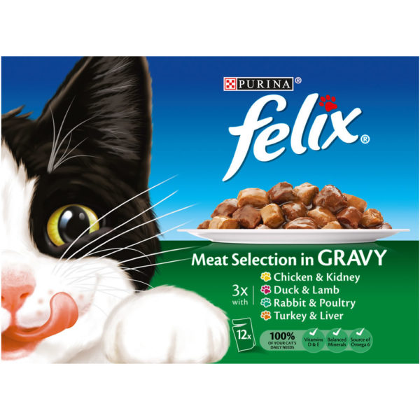 Felix Pouch Cat Food Gravy Selection in Gravy