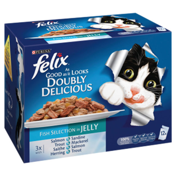 Felix As Good As It Looks Pouch Cat Food Fish in Jelly