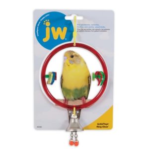 JW ACTIVITOY RING CLEAR BIRD TOY